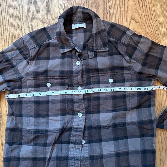 Everlane The Classic Cotton Flannel Shirt Brown Base - Size M - Picture 5 of 7